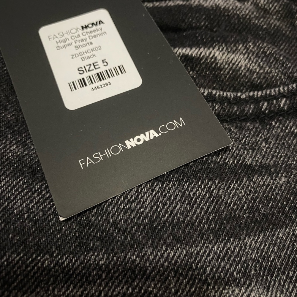 Woman’s High Cut Cheeky Super Frayed Hem Fashion Nova Jean Shorts - Picture 7 of 9
